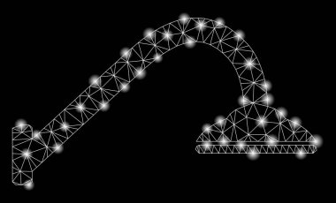 Parlama Noktalar ile Parlak Örgü Karkas Duş Borusu