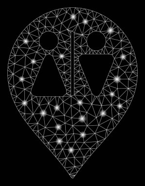 Flare Mesh Ağ Tuvalet Haritası İşaretleyici Flare Noktalar ile