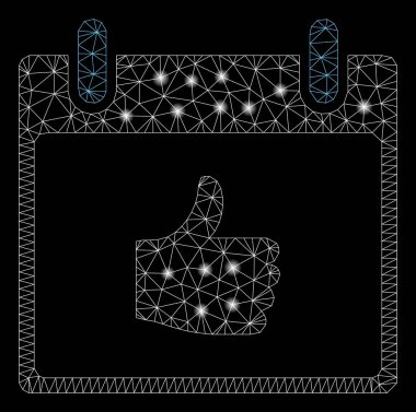 Flare Mesh Ağ Başparmak kadar Takvim Günü Flare Noktalar ile