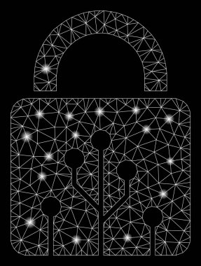 Işık Noktalı Parlak Örgü Ağ Devre Kilidi