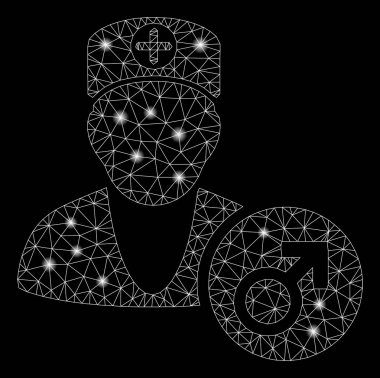 Flare Örgü Tel Çerçeve Üroloji Doktor Flare Noktalar ile