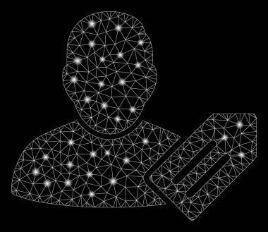 Işık Lekeleri ile Flare Mesh Ağ Kullanıcı Etiketi