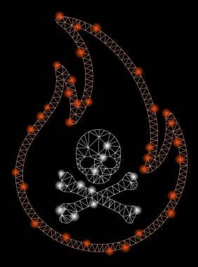 Flare Örgü Tel Çerçeve Toksik Yangın Parlama Noktalar ile