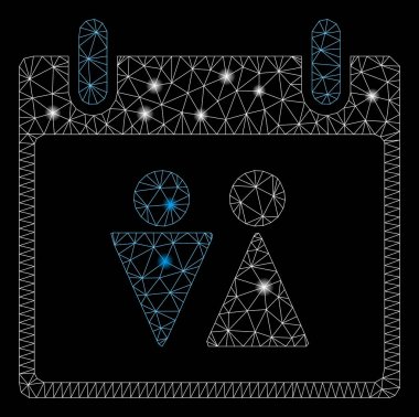 Işık Lekeleri ile Parlayan Örgü Karkas Tuvalet Takvim Günü