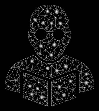 Flare Mesh Ağ Öğrenci Okuma Kitabı Flare Spotlar ile