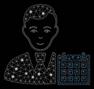 Işık Noktalar ile Flare Örgü Tel Çerçeve Kullanıcı Takvimi