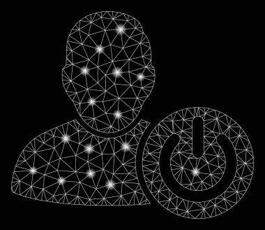 Flare Mesh Tel Çerçeve Kullanıcı İşareti Noktalar ile Kapalı