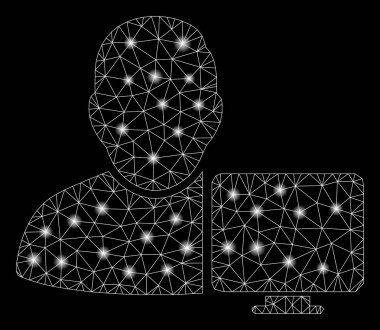 Flare Mesh Karkas Kullanıcı Bilgisayarı Flare Spotlar ile