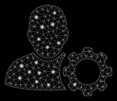 Flare Mesh Ağ Kullanıcı Ayarları Dişli Parlama Noktalar ile