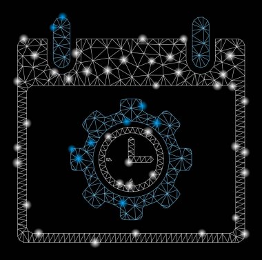 Flare Mesh Ağ Zaman Dişli Takvim Günü Flare Spotlar ile