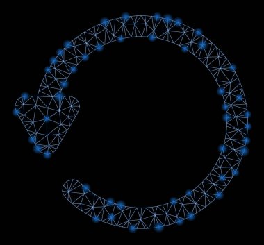 Flare Mesh Tel Çerçeve Parlama Noktalar ile Döndürme