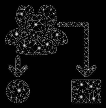 Flare Mesh 2d Parlama Noktalar ile Kullanıcı Yönlendirme Şeması