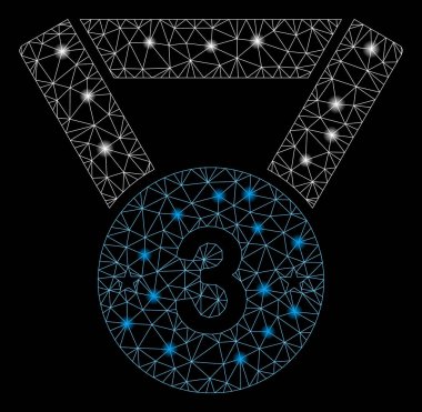 Flash Spotlu Parlak Örgü Ağ Üçüncü Madalyası