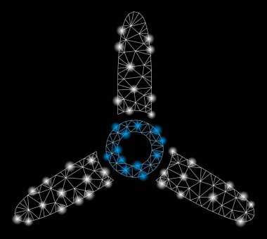 Flare Spotlu Fişek Kafes Tel Çerçeve Rotor