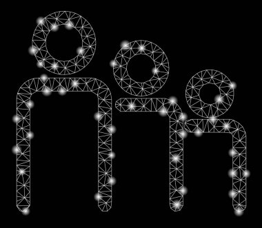 Işık Noktalı Parlak Örgü Karkas Üçlüsü