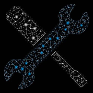 Flaş Spotlu Parlak Örgü Tel Çerçeve Araçları