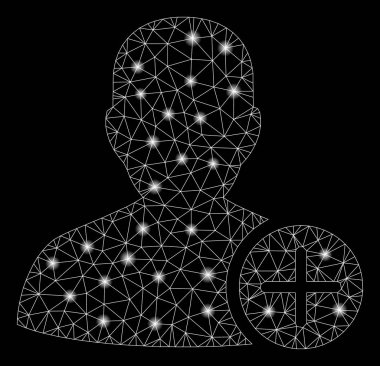 Işık Spotları ile Parlak Örgü Ağ Kullanıcı Ekle