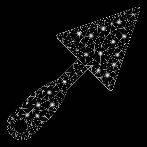 Truelle de cadre de fil de maille arrondie avec taches arrondies — Image vectorielle