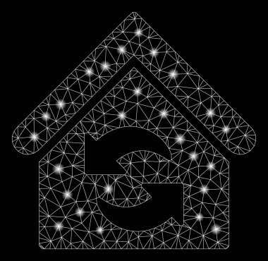 Parlama Noktalar ile Parlak Örgü Karkas Güncelleme Binası