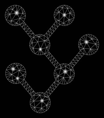 Flare Mesh 2d İkili Ağaç Parlama Noktalar ile