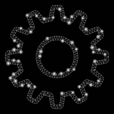 Işık Lekeleri ile Parlak Örgü 2d Anahat Pinyonu