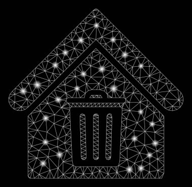 Parlama Noktalar ile Parlak Örgü Ağ Çöp Evi