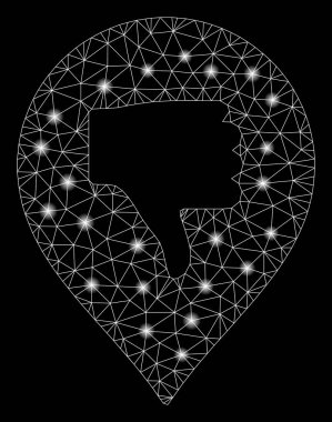 Flare Mesh Karkas Başparmak Aşağı İşaretleyici İşaret noktaları ile