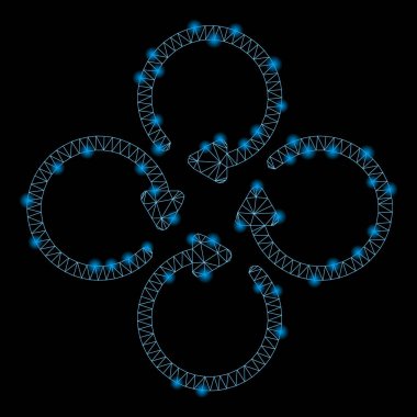 Parlama Noktaları ile Parlak Örgü Ağ Döndürme