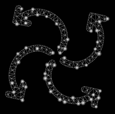 Parlama Noktaları ile Parlak Örgü 2d Türbin Rotasyonu