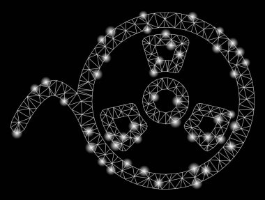 Işık Lekeleri ile Parlayan Örgü Karkas Bant Makara