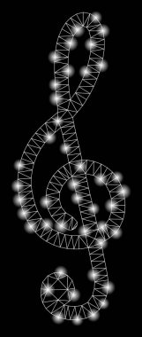 Işık Lekeleri ile Flare Örgü Karkas Tiz Clef