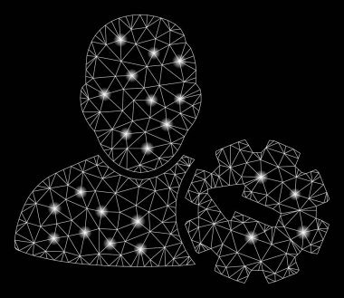 Parlama Spotları ile Parlayan Mesh Ağ Kullanıcı Entegrasyon Dişli