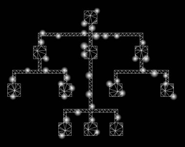 Flare Mesh 2d Algoritmik Ağaç Parlama Noktalar ile