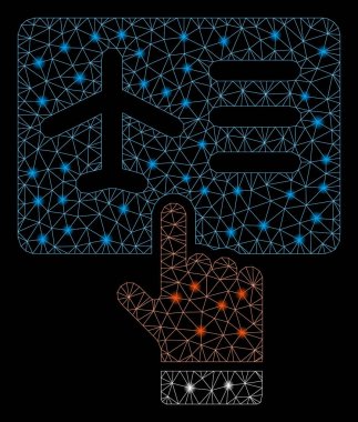 Flare Spotlu Parlak Örgü Tel Çerçeve Uçak Bileti Rezervasyonu