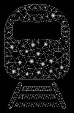 Parlama Noktalar ile Parlak Örgü 2d Tren