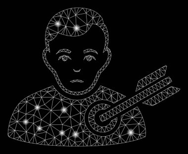 Işık Lekeleri ile Parlak Örgü Karkas Hedef Adam