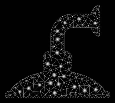 Flare Spotlu Fişek Kafes Tel Çerçeve Duş Başlığı