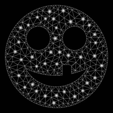 Flare Mesh Ağ Dişsiz Smiley Flare Noktalar ile