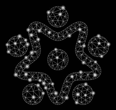 Işık Lekeleri ile Parlayan Mesh 2d Kullanıcı Organizasyonu