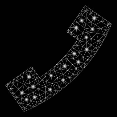 Işık Noktalar ile Parlak Örgü Tel Çerçeveli Telefon