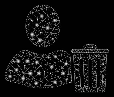 Flash Spotlu Parlayan Kafes Ağ Kullanıcı Çöp Kutusu