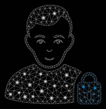 Flare Mesh Ağ Kullanıcı Parlama Noktalar ile Kilitli