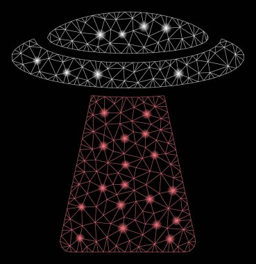 Parlama Noktalar ile Parlak Örgü Karkas Ufo Ray