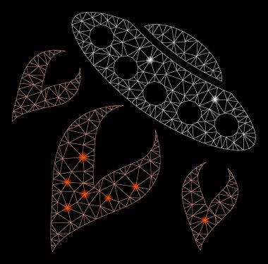 Flare Mesh 2d Ufo Başlangıç Yangın Flare Noktalar ile