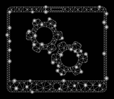 Flare Mesh Karkas Tablet Ayarları Dişliler Parlama Noktalar ile