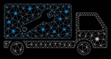 Parlama Noktalar ile Parlak Örgü Ağ Servis Aracı