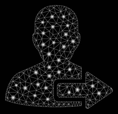 Flare Örgü Tel Çerçeve Kullanıcı Giriş Oku Parlama Noktalar ile