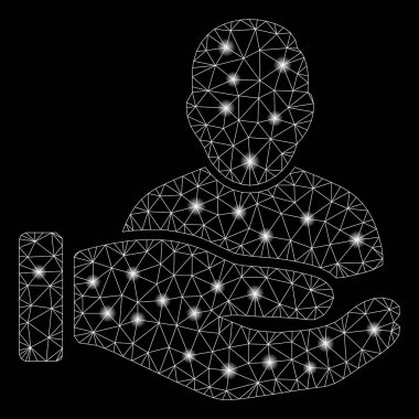 Flare Mesh Karkas Kullanıcı Destek Eli Ile Flare Spotlar