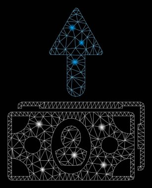 Parlayan Örgü Karkas Işık Spotları ile Banknotlar Harcama