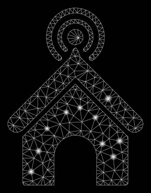 Flash Spotlu Parlak Örgü Karkas Telekom Ofisi